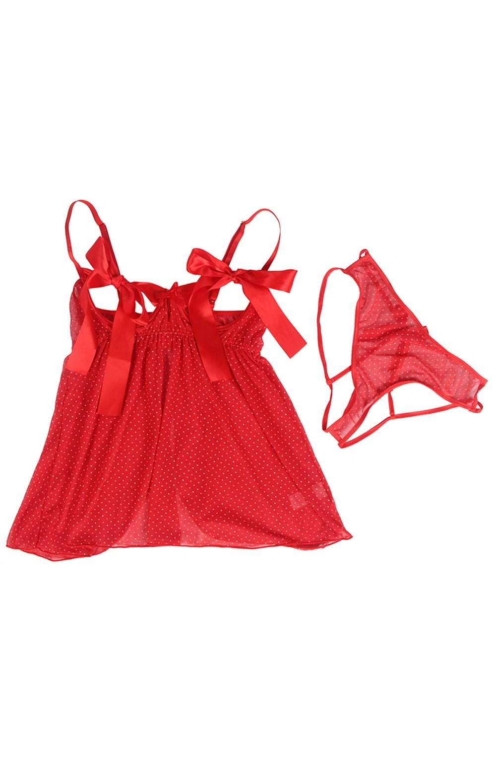 YesX YX841 Red Babydoll Set - Maison Verde