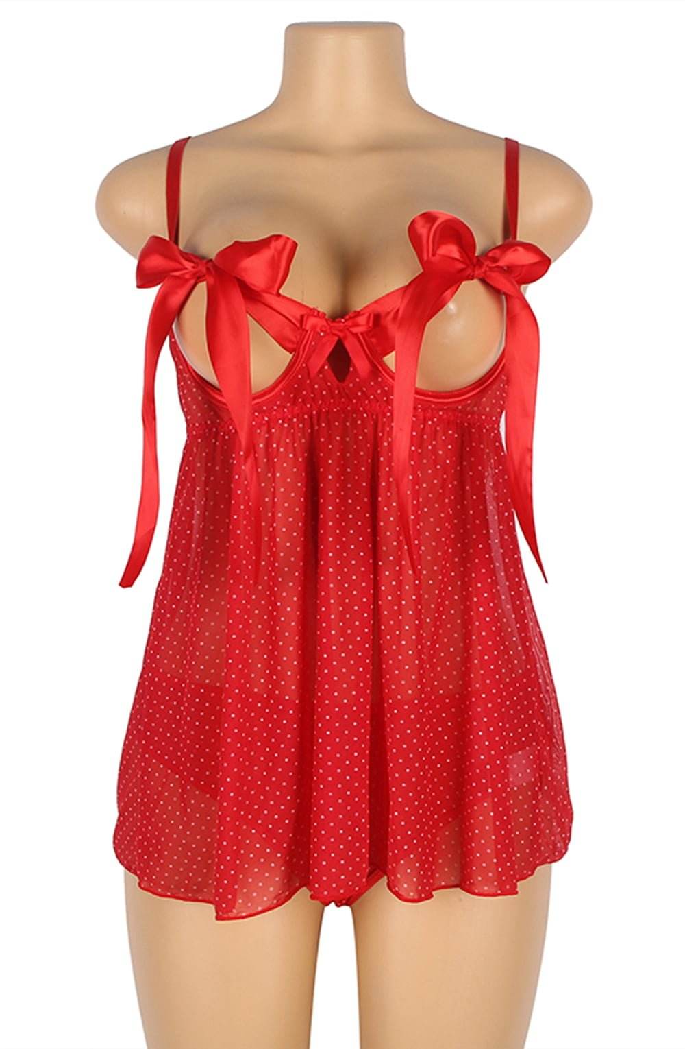 YesX YX841 Red Babydoll Set - Maison Verde