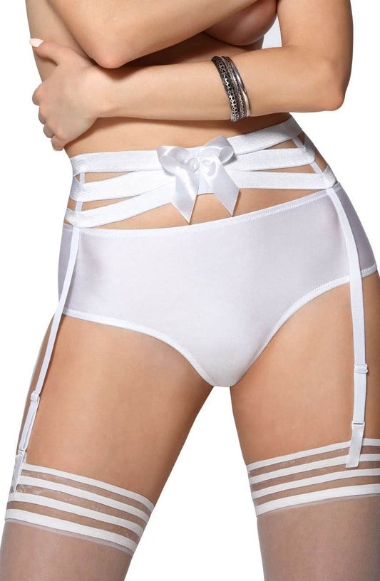 Roza Amorre Suspender Belt White - Maison Verde