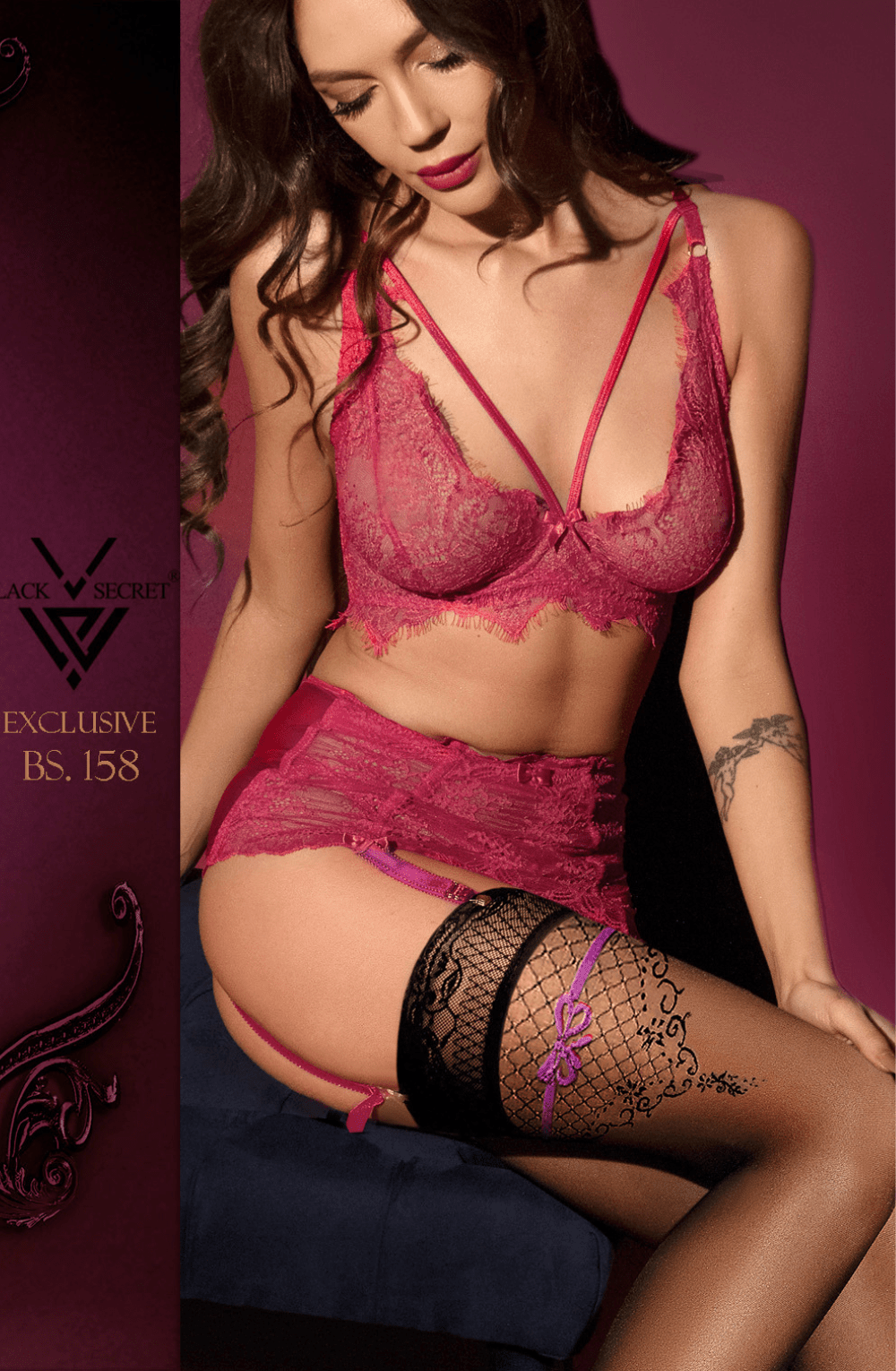 Black Secret BS158 Hold Ups Black - Maison Verde