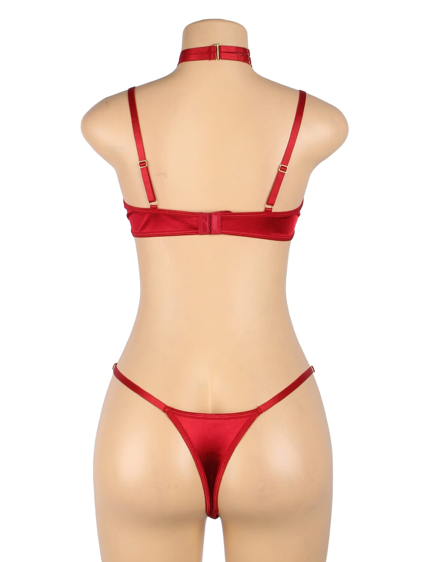 YesX YX872Q Hollow Cut Halter Bra Set Up To 2XL - Maison Verde