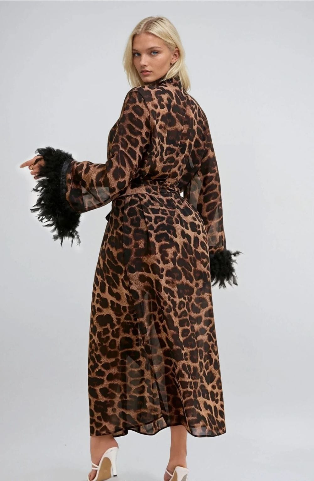 YesX YX880 Leopard Print Robe.
