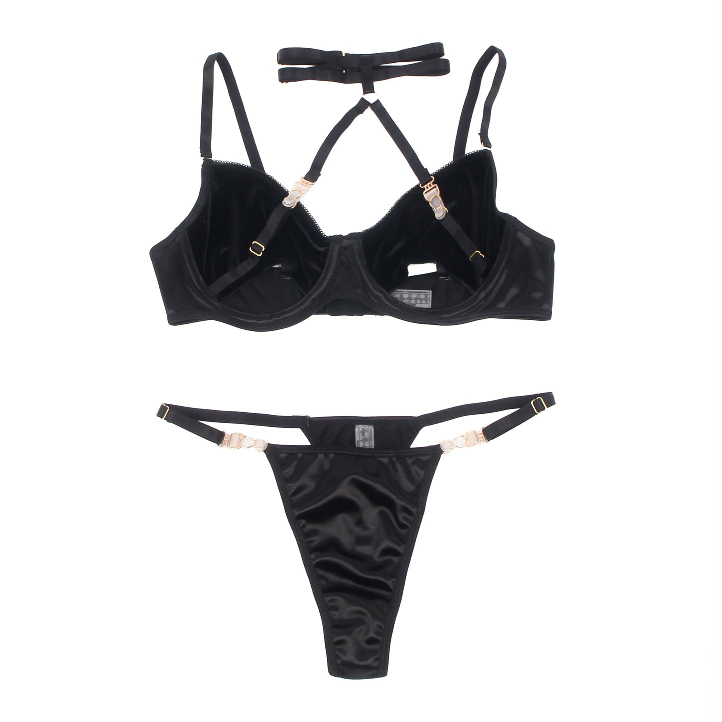 YesX YX871Q Hollow Cut Halter Bra Set - Maison Verde